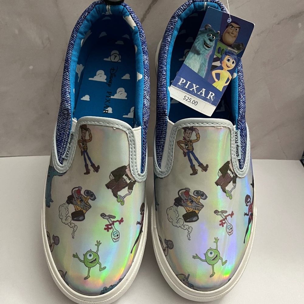 NWT Disney Pixar Women’s Slip-on Sneakers Size 7